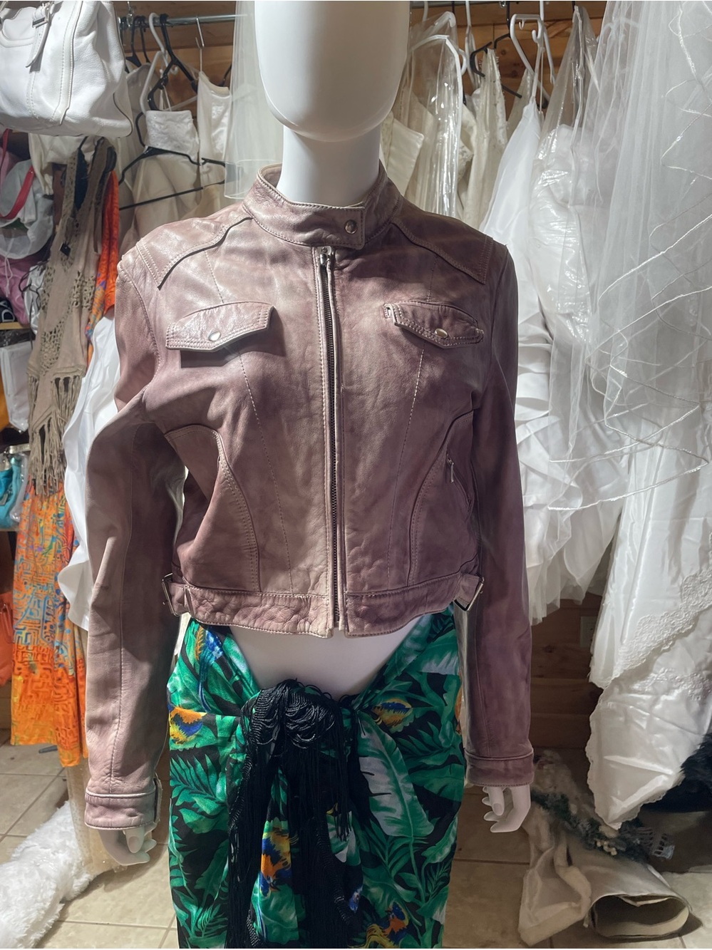 Bod & Christensen soft distressed leather jacket